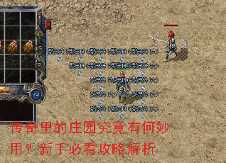 传奇里的庄园究竟有何妙用?新手必看攻略解析 传奇里的庄园究竟有何妙用?新手必看攻略解析