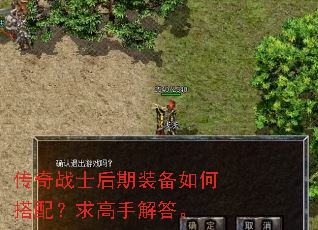 传奇战士后期装备如何搭配?求高手解答。 传奇战士后期装备如何搭配?求高手解答。